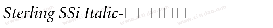 Sterling SSi Italic字体转换